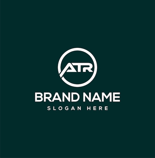 Diseño del logotipo de la letra monograma ATR
