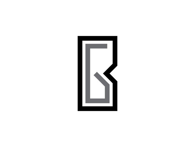 Diseño del logotipo de la letra monograma BG o GB
