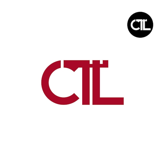 Diseño del logotipo de la letra monograma CTL