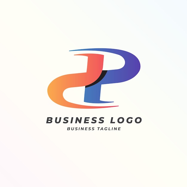 diseño del logotipo de la letra monograma dp