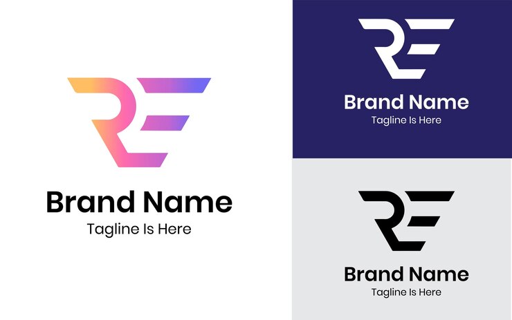 Vector diseño del logotipo de la letra de monograma de gradiente