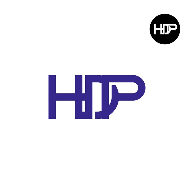 Diseño del logotipo de la letra monograma HDP