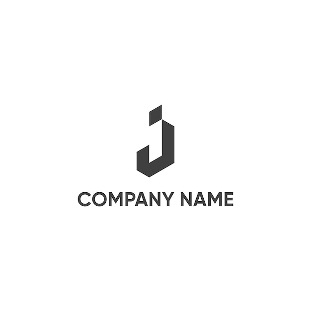 Diseño de logotipo de letra de monograma IJ JI