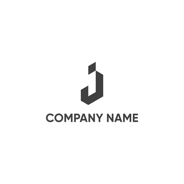 Diseño de logotipo de letra de monograma IJ JI