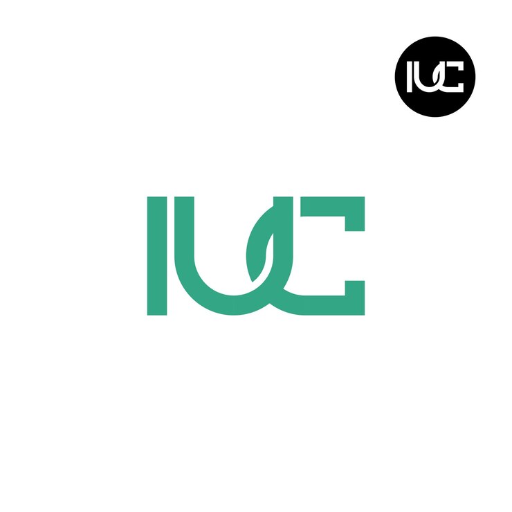 Vector diseño del logotipo de la letra monograma de la iuc