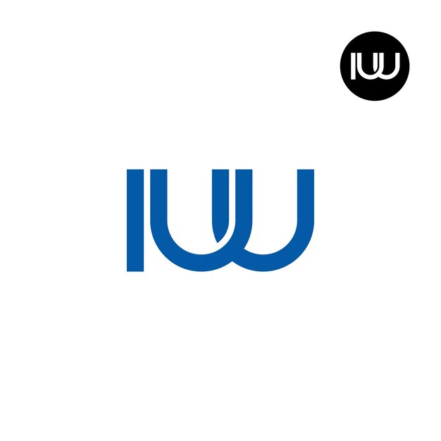Diseño del logotipo de la letra monograma IUU