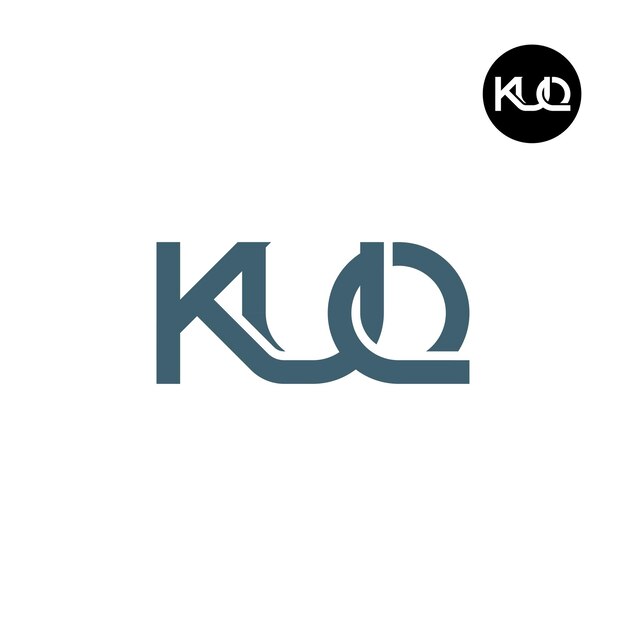 Diseño del logotipo de la letra monograma KUQ