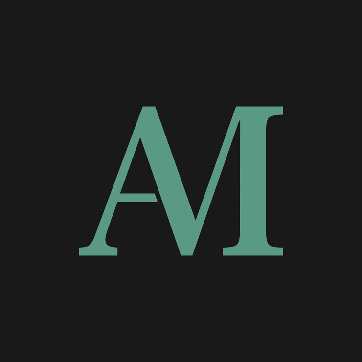 diseño de logotipo de letra de monograma con letra am