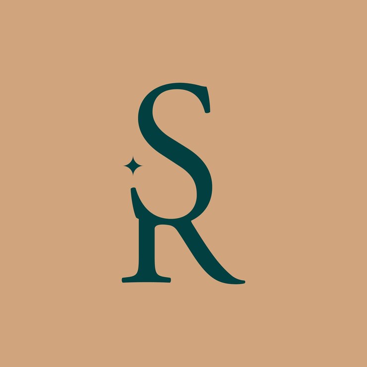 diseño de logotipo de letra de monograma con letra sr