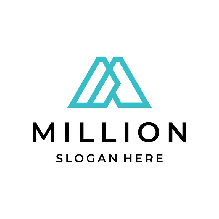diseño del logotipo de la letra monograma M