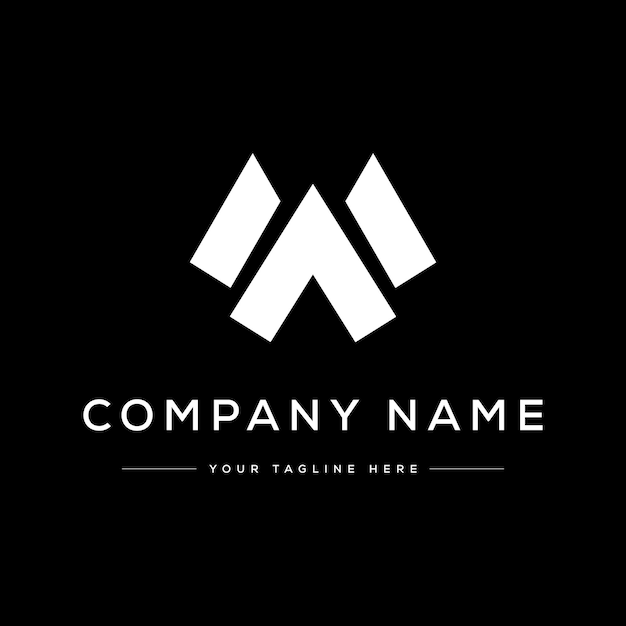 Diseño de logotipo de letra monograma moderno logotipo MA
