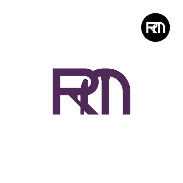 Diseño del logotipo de la letra monograma RM