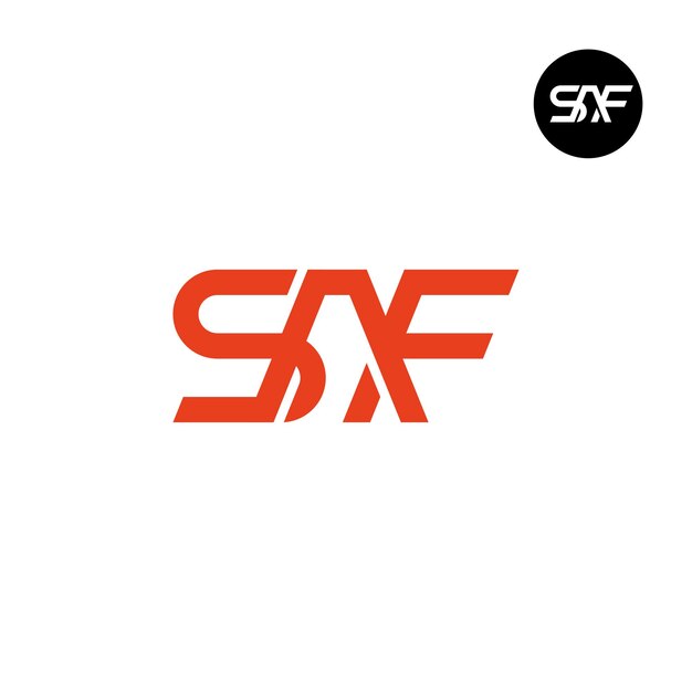 Diseño del logotipo de la letra monograma SAF