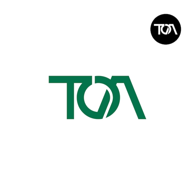 Diseño del logotipo de la letra monograma TOA