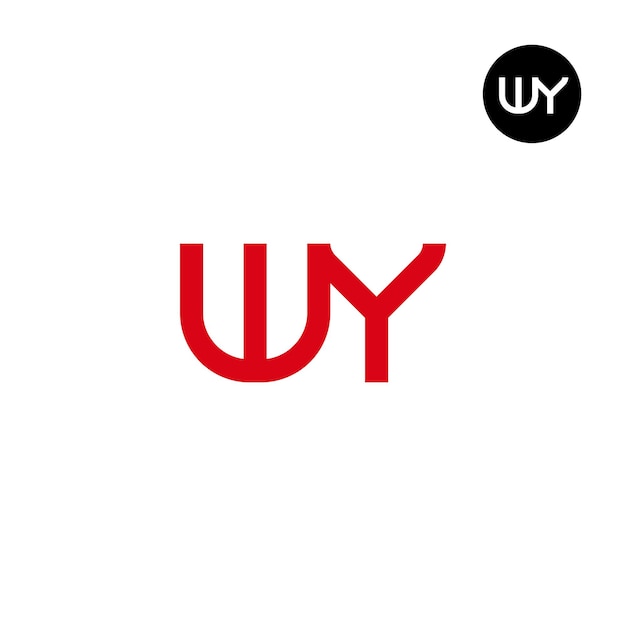 Diseño del logotipo de la letra monograma WY