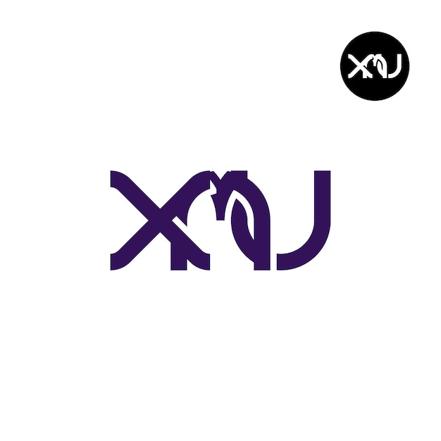 Vector diseño del logotipo de la letra monograma de xmu