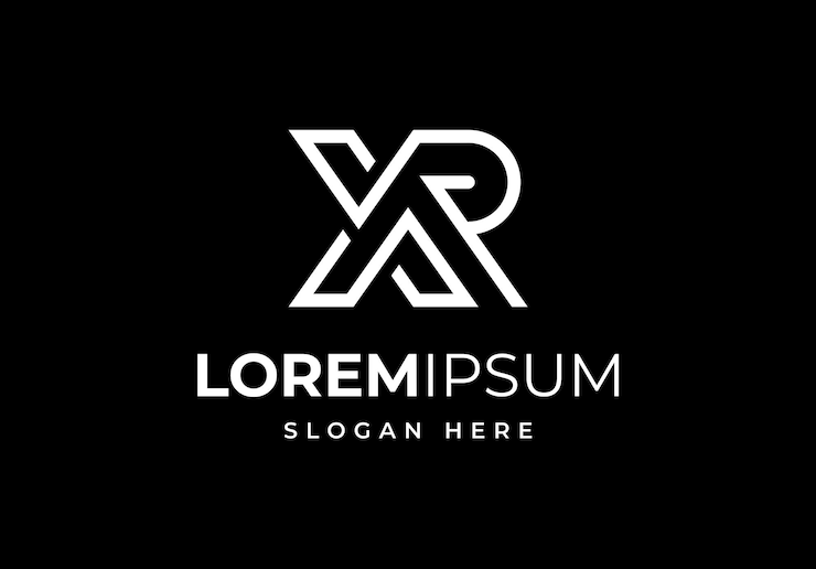 Vector diseño del logotipo de la letra monograma xr