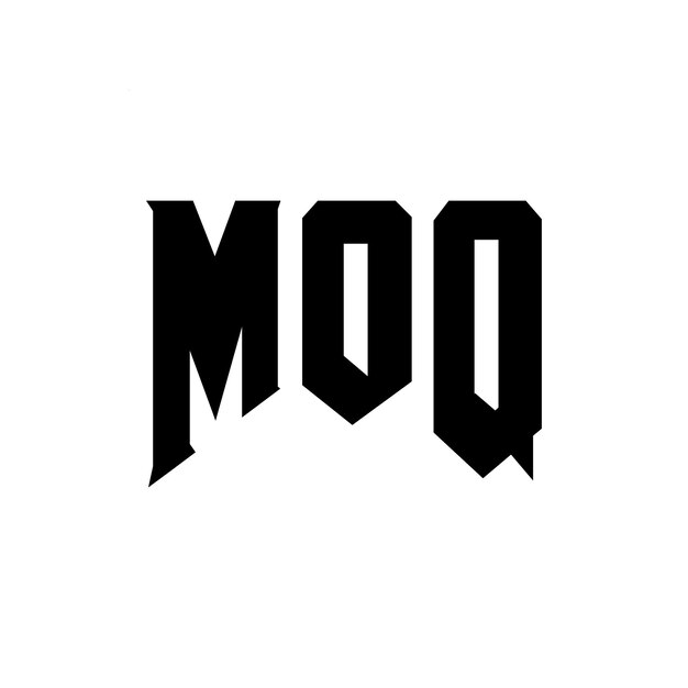 Diseño de logotipo de letra MOQ para una empresa de tecnología Diseño del logotipo MOQ combinación de colores blanco y negro Logotipo MOQ Vector MOQ Diseño del icono MOQ Alfabeto MOQ Tipografía diseño del logotipo
