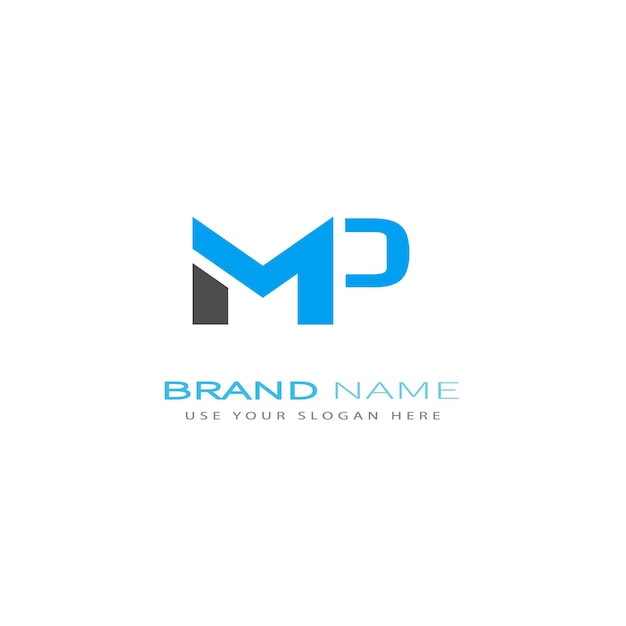 El diseño del logotipo de la letra MP351