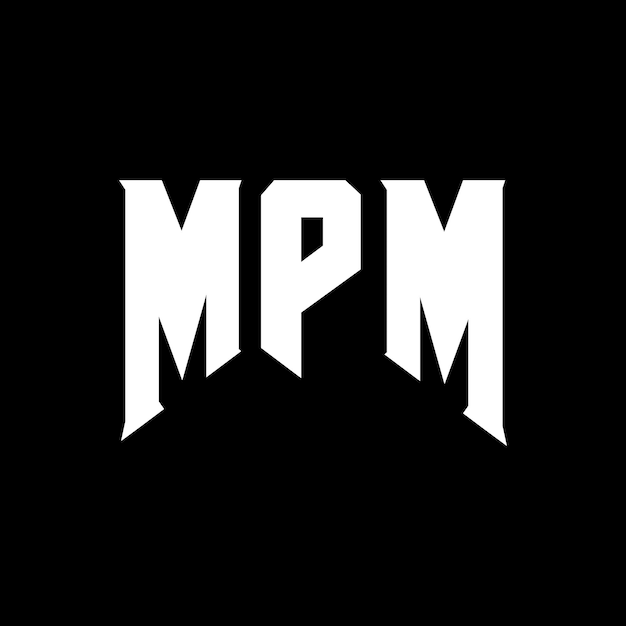 Diseño de logotipo de letra MPM para una empresa de tecnología Diseño del logotipo MPM combinación de colores blanco y negro Logotipo MPM vector MPM Diseño del icono MPM Alfabeto MPM Tipografía diseño del logotipo