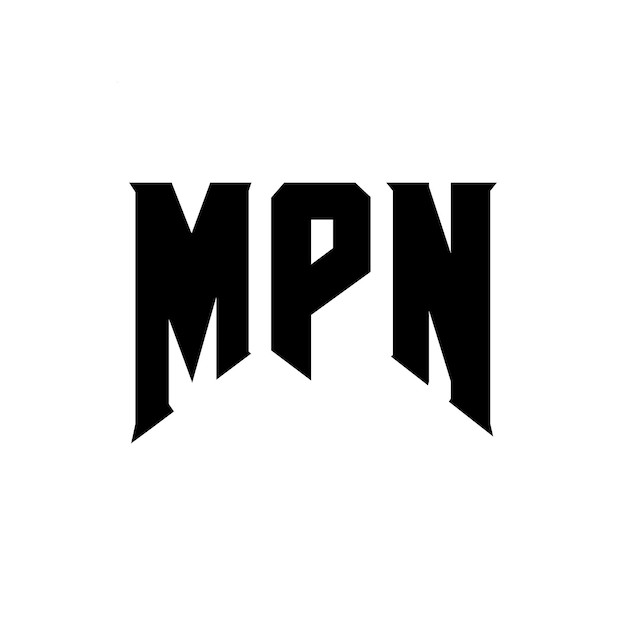 Diseño de logotipo de letra MPN para una empresa de tecnología Diseño de Logotipo MPN combinación de colores blanco y negro MPN logotipo MPN vector MPN diseño MPN icono MPN alfabeto MPN tipografía diseño de logotipo