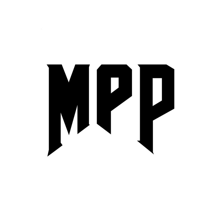 Vector diseño de logotipo de letra mpp para una empresa de tecnología diseño del logotipo mpp combinación de colores blanco y negro logotipo mpp vector mpp diseño del icono mpp alfabeto mpp tipografía diseño del logotipo