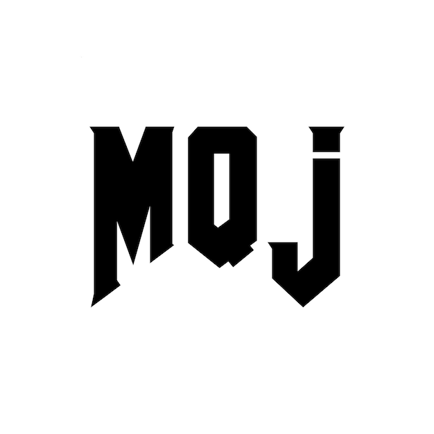Diseño de logotipo de letra MQJ para una empresa de tecnología Diseño del logotipo MQJ combinación de colores blanco y negro Logotipo MqJ vector MQJ diseño Icono MQJ alfabeto MQJ tipografía Diseño del Logotipo