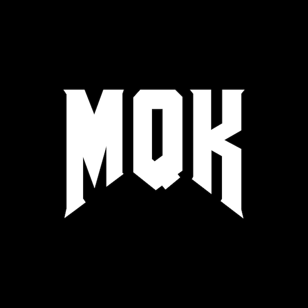 Diseño de logotipo de letra MQK para una empresa de tecnología Diseño del logotipo MQK combinación de colores blanco y negro Diseño del logó MQK vector MQK diseño del icono MQK alfabeto MQK tipografía diseño del logó
