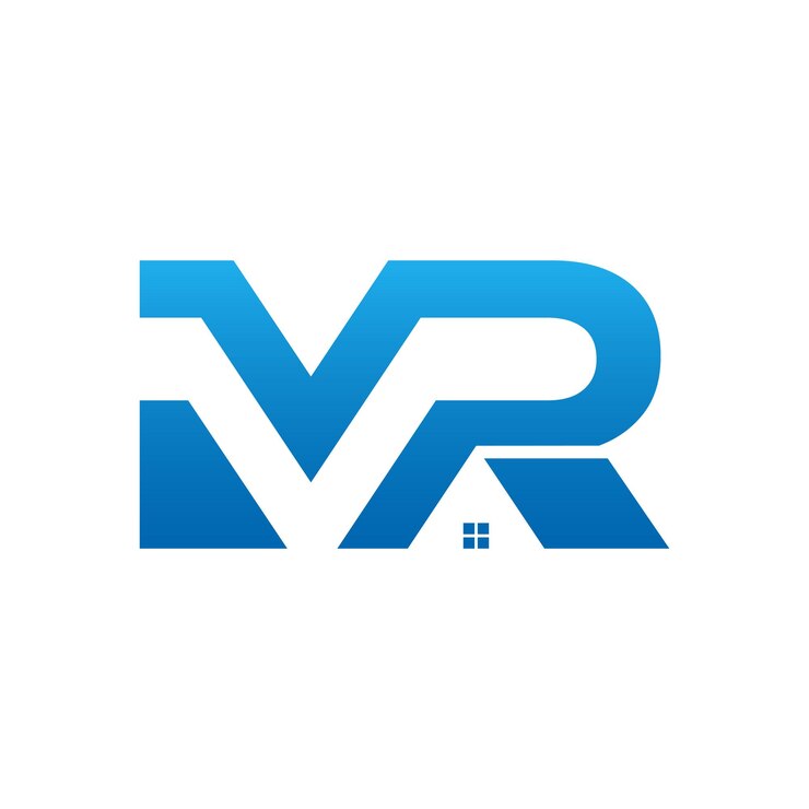 Vector diseño de logotipo de letra mr y house