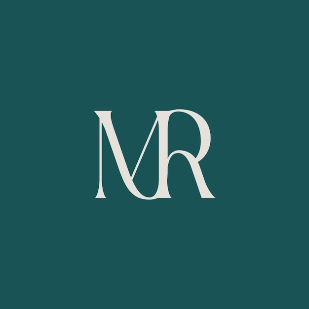 Diseño del logotipo de la letra MR
