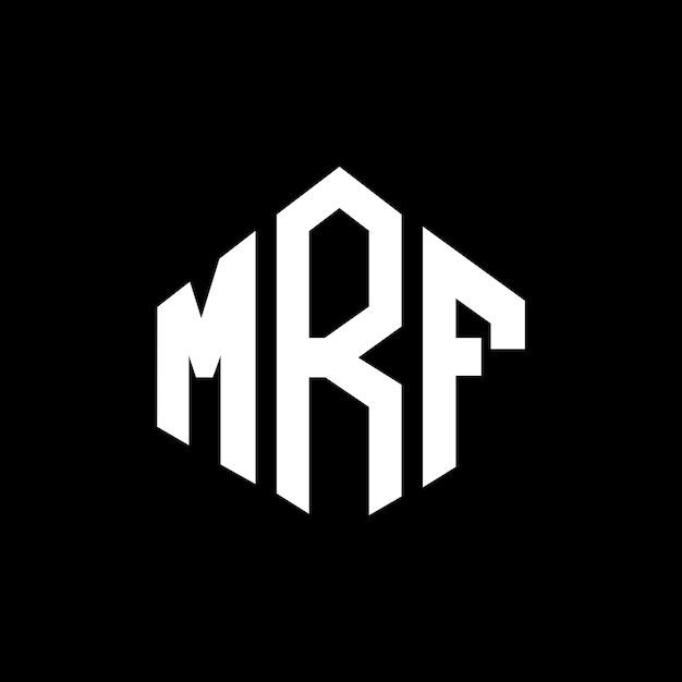 Vector diseño del logotipo de la letra mrf con forma de polígono mrf diseño del logotipo en forma de póligono y cubo mrf hexágono modelo de logotipo vectorial colores blanco y negro mrf monograma de negocios y logotipo de bienes raíces