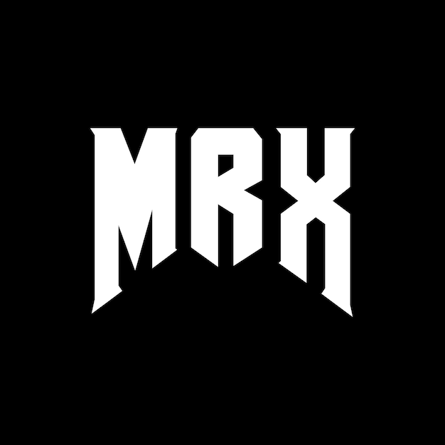 Diseño de logotipo de letra MRX para una empresa de tecnología Diseño de logótipo MRX combinación de colores blanco y negro Logotipo MRX Vector MRX Diseño de icono MRX Alfabeto MRX Tipografía diseño de logotipo