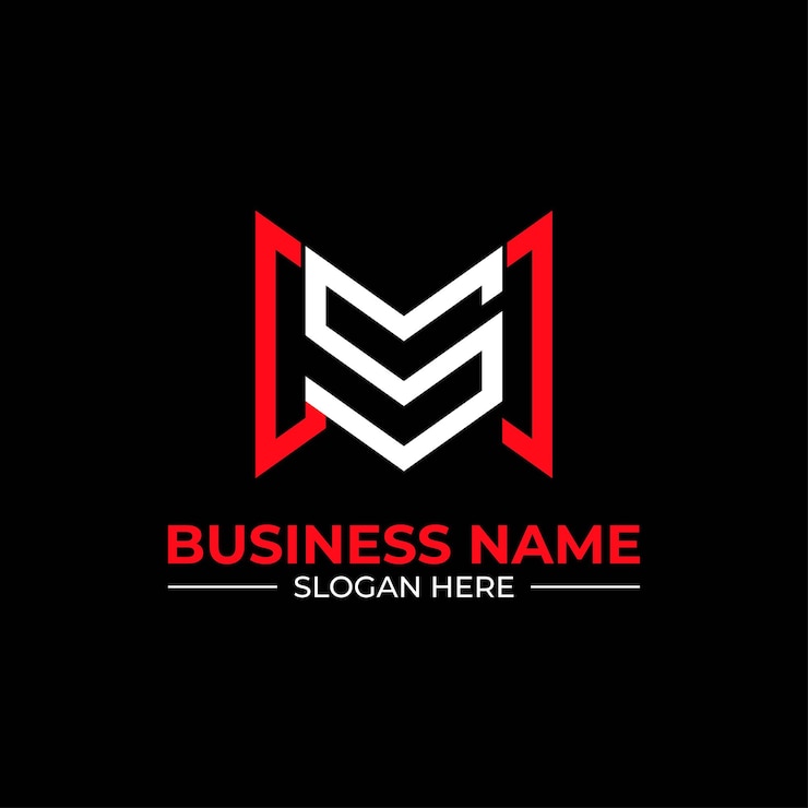 Vector diseño de logotipo de letra ms con estilo de monograma