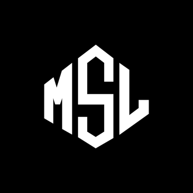 Diseño del logotipo de la letra MSL con forma de polígono Diseño del Logotipo de MSL en forma de póligono y cubo