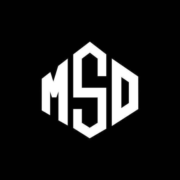 Diseño del logotipo de la letra MSO con forma de polígono MSO diseño del logotipo en forma de póligono y cubo MSO hexágono modelo de logotipo vectorial colores blanco y negro MSO monograma negocio y logotipo de bienes raíces