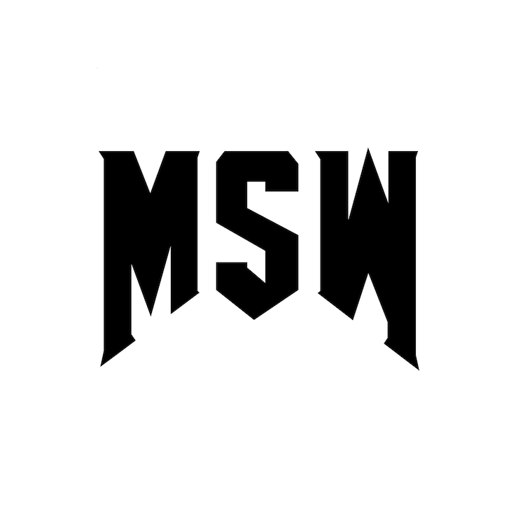 Vector diseño de logotipo de letra msw para una empresa de tecnología diseño del logotipo msw combinación de colores blanco y negro msw logotipo vector msw diseño del icono msw alfabeto msw tipografía diseño del logotipo