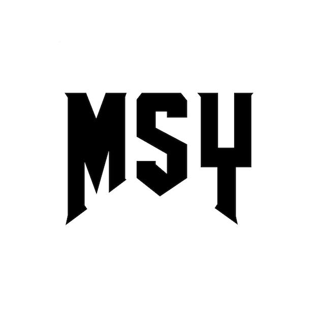 Diseño de logotipo de letra MSY para una empresa de tecnología Diseño de Logotipo MSY combinación de colores blanco y negro Diseño de diseño de logotipo MSY Vector MSY Diseño de icono MSY Alfabeto MSY Tipografía MSY