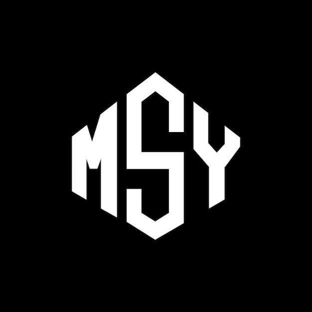 Diseño del logotipo de la letra MSY con forma de polígono MSY polígono y forma de cubo diseño del logotipo del vector de hexágono MSY plantilla del logotipo colores blanco y negro MSY monograma de negocios y logotipo de bienes raíces