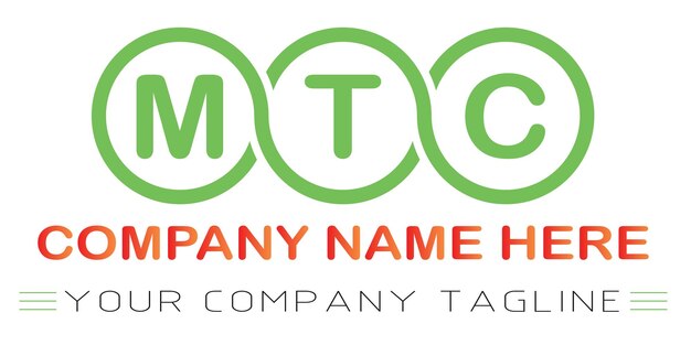 Diseño de logotipo de letra MTC