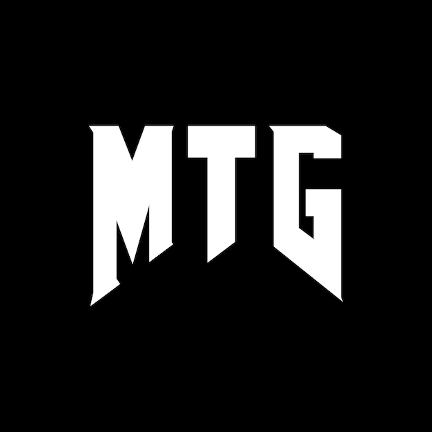 Diseño de logotipo de letra MTG para una empresa de tecnología Diseño del logotipo MTG combinación de colores blanco y negro Logotipo MTG Vector MTG Diseño del icono MTG Alfabeto MTG Tipografía diseño del logotipo