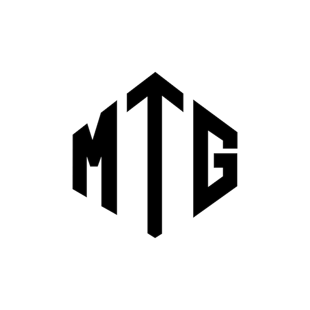 Diseño del logotipo de la letra MTG con forma de polígono MTG diseño del logotipo en forma de póligono y cubo MTG hexágono modelo de logotipo vectorial colores blanco y negro MTG monograma logotipo de negocios y bienes raíces