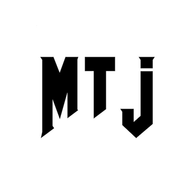 Diseño de logotipo de letra MTJ para la compañía de tecnología MTJ diseño de logotipo combinación de colores blanco y negro MTJ logotipo MTJ vector MTJ diseño MTJ icono MTJ alfabeto MTJ tipografía diseño del logotipo