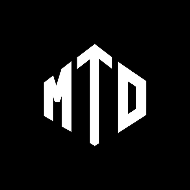 Diseño de logotipo de letra MTO con forma de polígono MTO polígono y forma de cubo diseño de logotipo MTO hexágono patrón de logotipo vectorial colores blanco y negro MTO monograma negocio y logotipo de bienes raíces