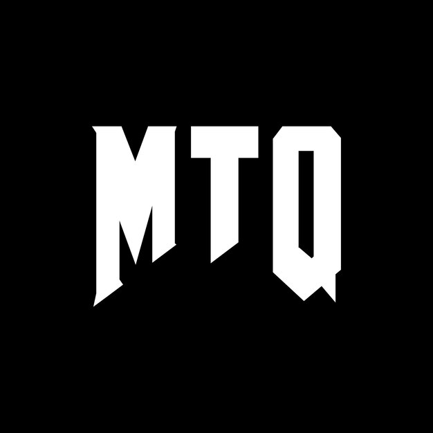 Diseño de logotipo de letra MTQ para una empresa de tecnología Diseño del logotipo MTQ combinación de colores blanco y negro Logotipo MTQ vector MTQ diseño Ícono MTQ alfabeto MTQ tipografía Diseño del Logotipo