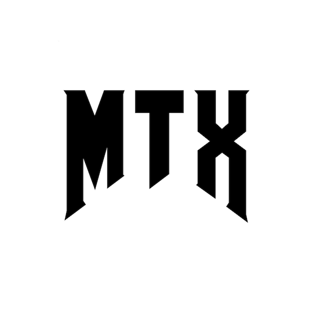 Diseño de logotipo de letra MTX para la compañía de tecnología Diseño del logotipo MTX combinación de colores blanco y negro Logotipo MTX vector MTX diseño Icono MTX alfabeto MTX tipografía Diseño del Logotipo