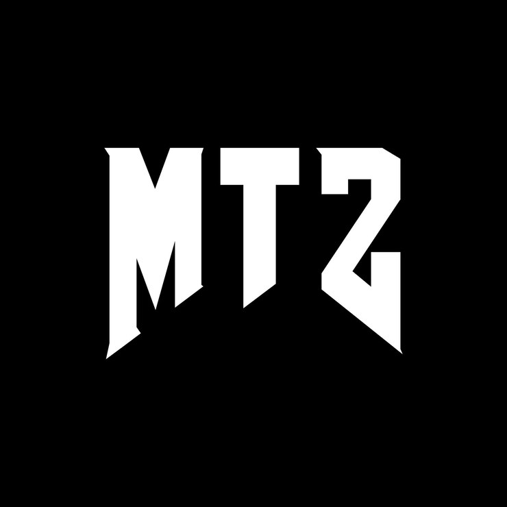 Vector diseño de logotipo de letra mtz para la compañía de tecnología mtz diseño de logotipo combinación de colores blanco y negro mtz logotipo mtz vector mtz diseño mtz icono mtz alfabeto mtz tipografía diseño del logotipo