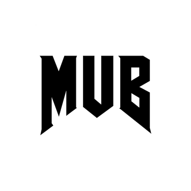 Diseño de logotipo de letra MUB para una empresa de tecnología Diseño del logotipo MUB combinación de colores blanco y negro Logotipo MUB Vector MUB Diseño del icono MUB Alfabeto MUB Tipografía diseño del logotipo