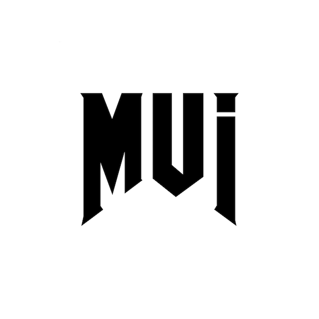 Diseño de logotipo de letra MUI para una empresa de tecnología Diseño del logotipo MUI combinación de colores blanco y negro Logotipo MUI vector MUI diseño Icono MUI alfabeto MUI tipografía diseño del logotipo
