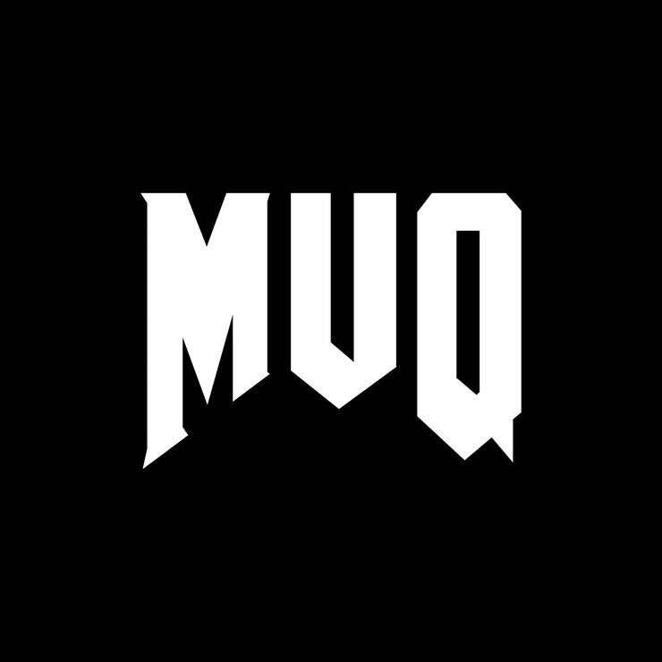 Vector diseño de logotipo de letra muq para una empresa de tecnología diseño del logotipo muq combinación de colores blanco y negro logotipo muq vector muq diseño del icono muq alfabeto muq tipografía diseño del logotipo