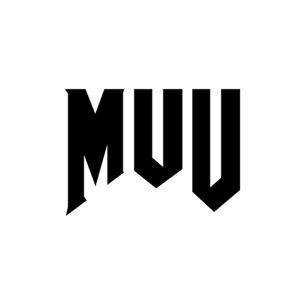 Diseño de logotipo de letra MUU para una empresa de tecnología Diseño del logotipo MUU combinación de colores blanco y negro MUU logotipo Vector MUU diseño del icono MUU alfabeto MUU tipografía diseño del logotipo